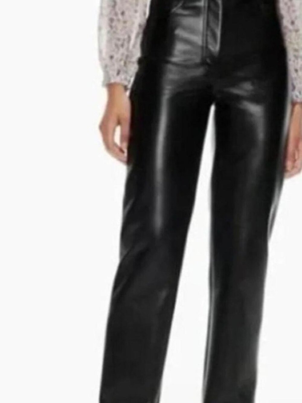 Wilfred Aritzia Black Vegan Leather Pants Size 4